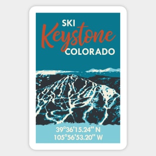 Keystone Mountain Vintage Ski Poster Sticker